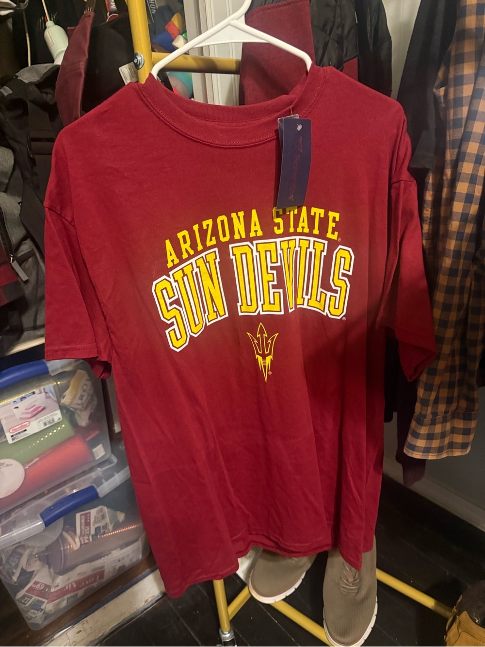 Fanatics Maroon Arizona State Sun Devils Tee with Yellow Logo